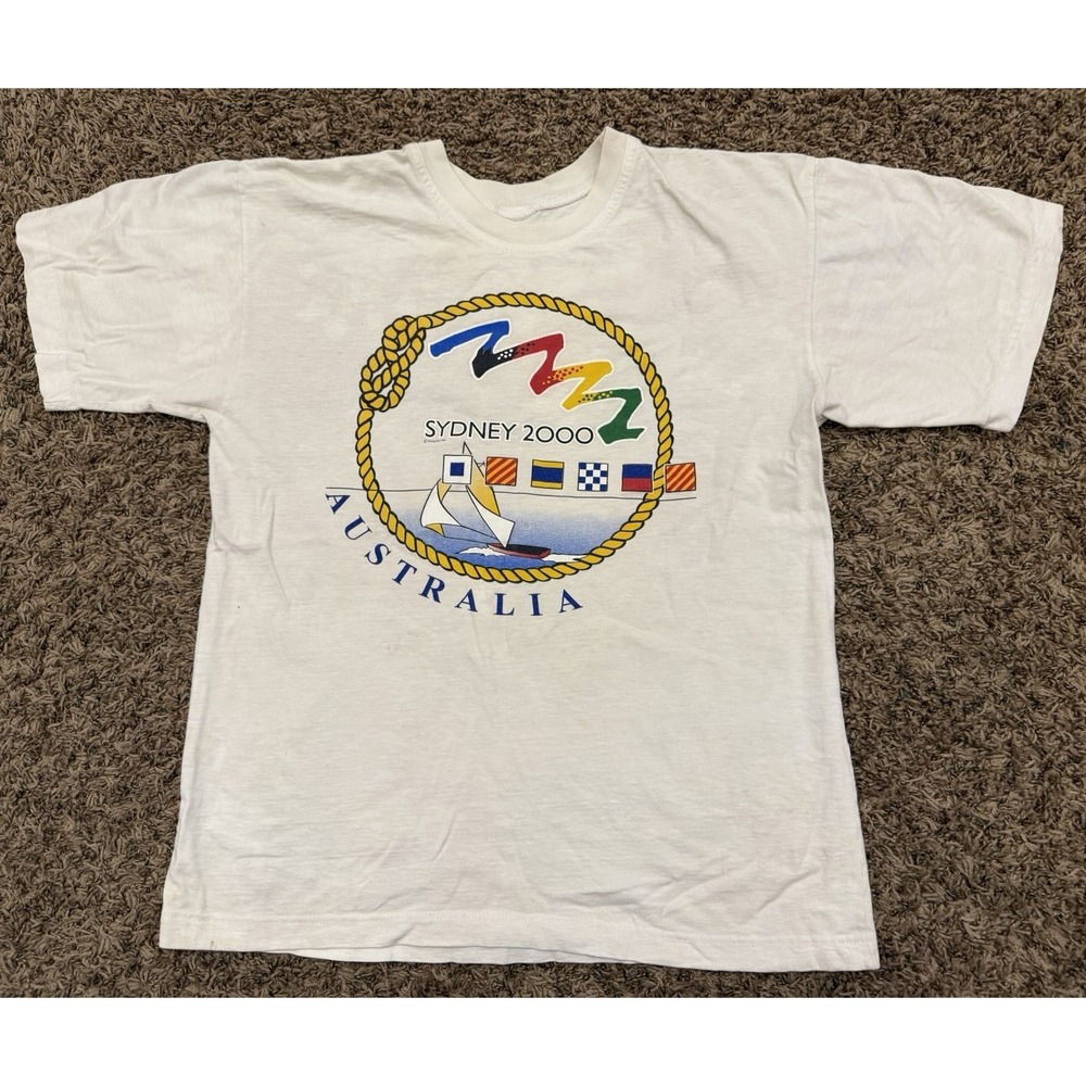 Vintage Y2K Sydney Australia 2000 Summer Olympics Bid Logo Shirt Size Medium